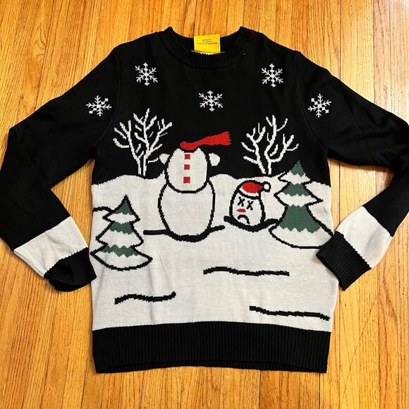 Tipsy Elves Sweater Mens XL Headless Snowman Funny Ugly Christmas - Picture 1 of 8
